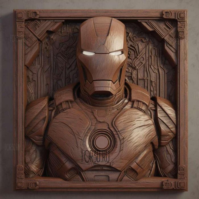 Iron Man 3 2 stl model for CNC